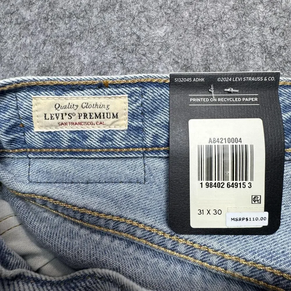 Levi's 501 '90s Jeans Mens 31x30 Blue Light Wash Straight Leg Lightweight Denim